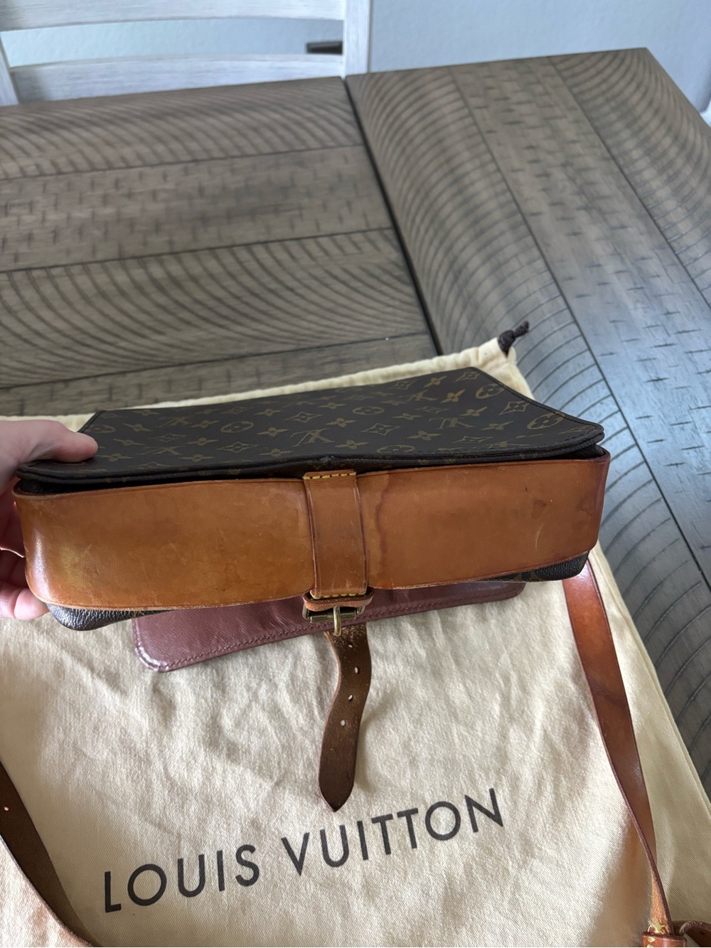 Louis Vuitton Monogram Messenger Bag in Brown and Tan - Picture 8 of 8